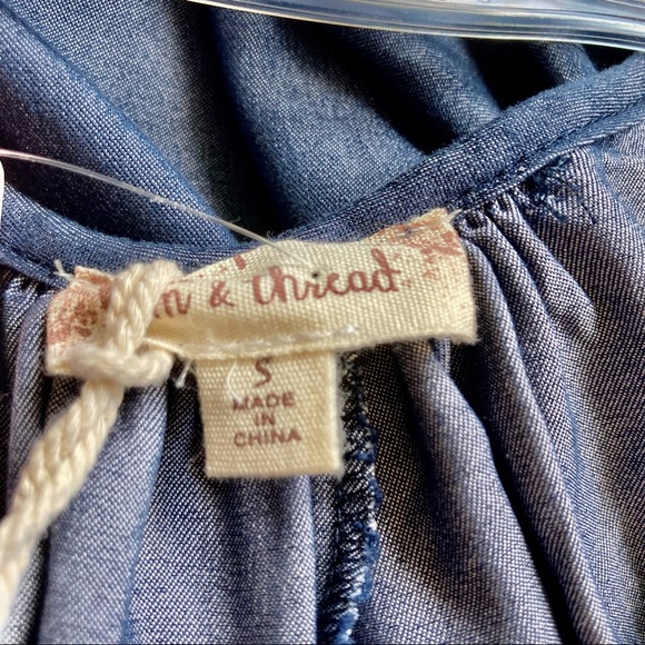 Romper Jumpsuit Chambray Denim Wide Leg Lightweight Cami  Culottes Womens Small - Picture 13 of 16